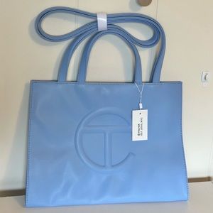 Telfar medium shopping bag cerulean